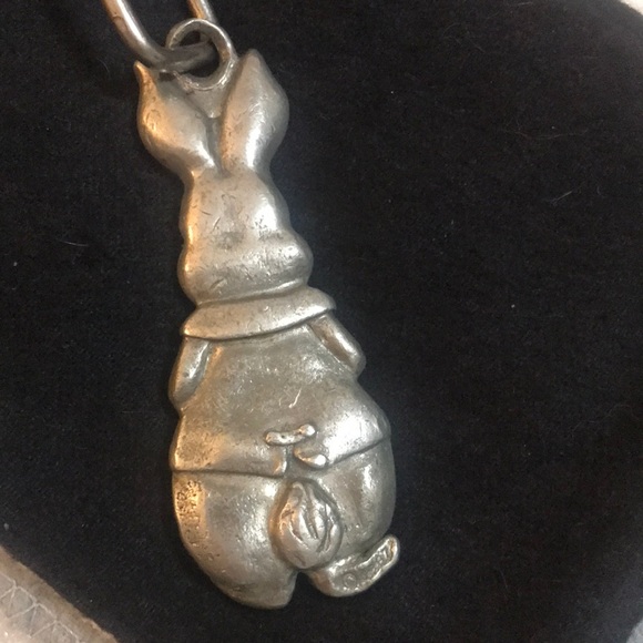 VINTAGE Pewter Jack Rabbit Keychain - Picture 5 of 11
